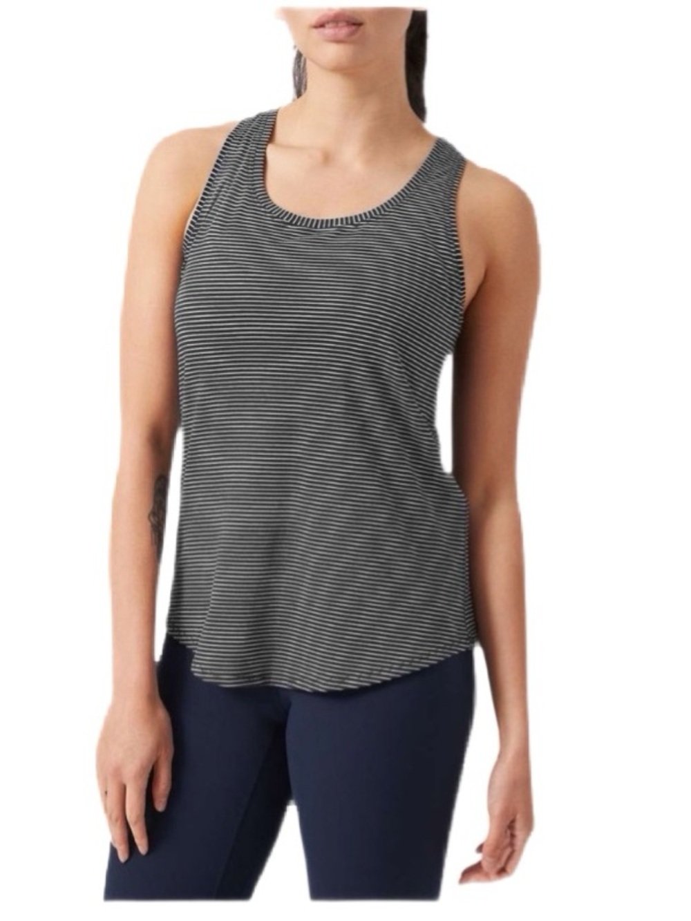 lululemon athletica Love Pleated Racerback Tank Hype Stripe Black & White
